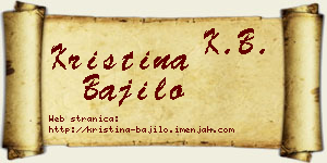 Kristina Bajilo vizit kartica